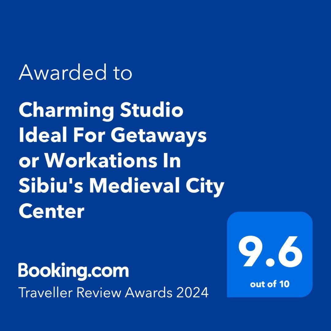 Charming Studio Ideal For Getaways Or Workations In Sibiu'S Medieval City Center 外观 照片